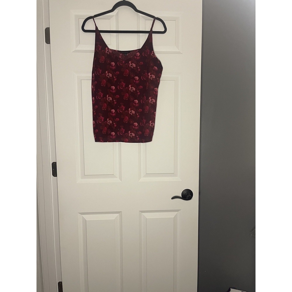 Banana Republic Burgundy Pink Floral Camisole Tank Top Large